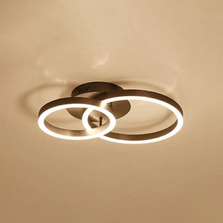 ZOWALA - Three White Circle LED Semi-Flush Mount Ceiling Light Image - 39