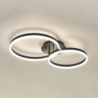 ZOWALA - Three White Circle LED Semi-Flush Mount Ceiling Light Image - 40