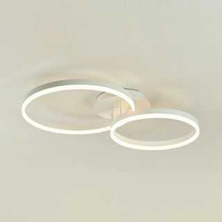ZOWALA - Three White Circle LED Semi-Flush Mount Ceiling Light Image - 41