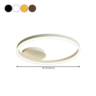 ZOWALA - Three White Circle LED Semi-Flush Mount Ceiling Light #size