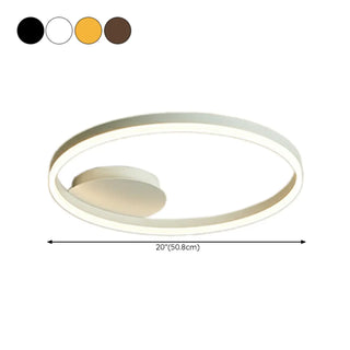 ZOWALA - Three White Circle LED Semi-Flush Mount Ceiling Light Image - 43