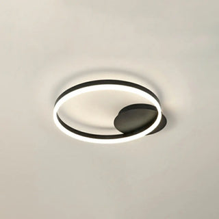 ZOWALA - Three White Circle LED Semi-Flush Mount Ceiling Light Image - 4
