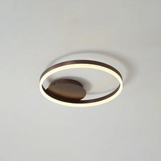 ZOWALA - Three White Circle LED Semi-Flush Mount Ceiling Light Image - 7