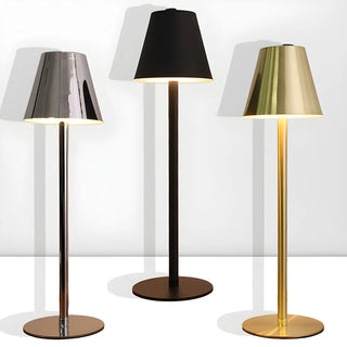 Living Room Simple Modern Metal Cone Shade Table Lamp Zawala Image - 1