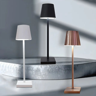 Living Room Simple Modern Metal Cone Shade Table Lamp Zawala Image - 2
