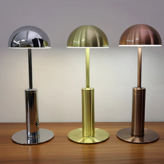 Simple Mid-Century Brass Dome Metal Bedroom Table Lamp Zawala Image - 1
