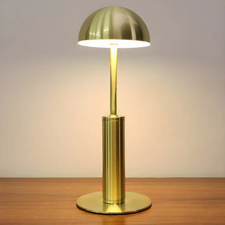 Simple Mid-Century Brass Dome Metal Bedroom Table Lamp Zawala Image - 2