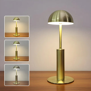 Simple Mid-Century Brass Dome Metal Bedroom Table Lamp Zawala Image - 5