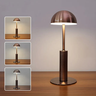 Simple Mid-Century Brass Dome Metal Bedroom Table Lamp Zawala Image - 6