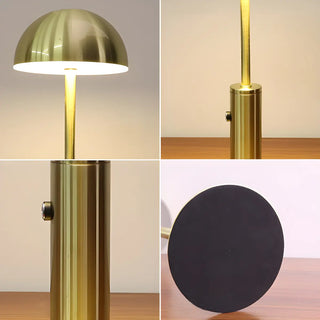 Simple Mid-Century Brass Dome Metal Bedroom Table Lamp Zawala Image - 7