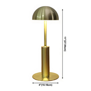 Simple Mid-Century Brass Dome Metal Bedroom Table Lamp Zawala #size