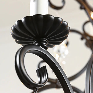 ZOWALA - Victorian Candelabra Dining Room Black Large Chandelier Image - 10
