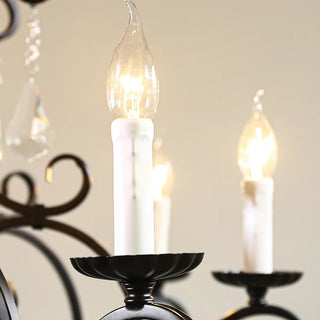 ZOWALA - Victorian Candelabra Dining Room Black Large Chandelier Image - 11