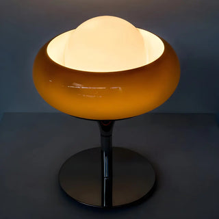 Creative Bowl Shape Glass Shade Metal Base Table Lamp Zawala Image - 10