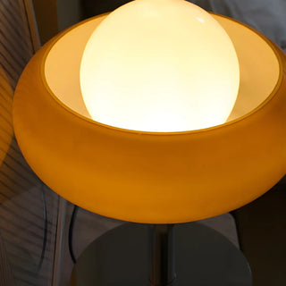 Creative Bowl Shape Glass Shade Metal Base Table Lamp Zawala Image - 13