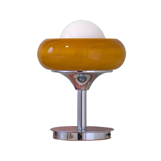 Creative Bowl Shape Glass Shade Metal Base Table Lamp Zawala Image - 15