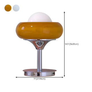Creative Bowl Shape Glass Shade Metal Base Table Lamp Zawala #size