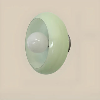 Retro Amber Round Glass Wall Sconce Light  Image - 6