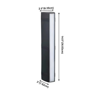 ZOWALA - Modish Rectangular Metal Wall Light Black Mini 3 Bulb Image - 13
