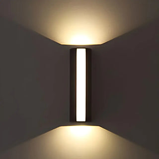ZOWALA - Modish Rectangular Metal Wall Light Black Mini 3 Bulb Image - 8