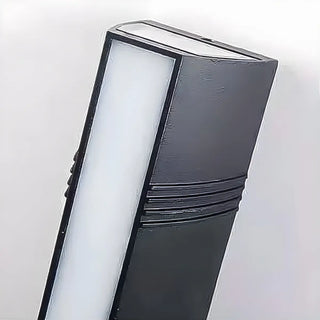 ZOWALA - Modish Rectangular Metal Wall Light Black Mini 3 Bulb Image - 9