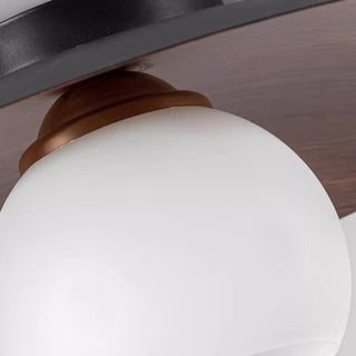 ZOWALA - Mini Ball Walnut Disc Semi-Flush Mount Light Image - 7