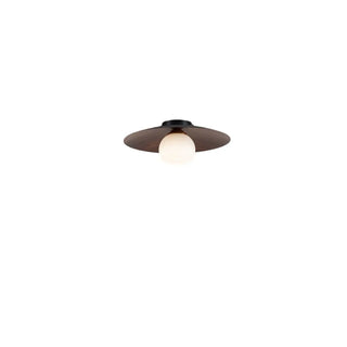 ZOWALA - Mini Ball Walnut Disc Semi-Flush Mount Light Image - 9
