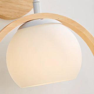 Mini Modern Bird Wood Circular Frame Wall Sconce Zawala Image - 8
