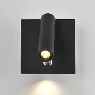 Mini Bedside Black Cylindrical Reading LED Wall Light Zawala Image - 12
