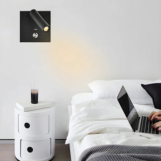 Mini Bedside Black Cylindrical Reading LED Wall Light Zawala Image - 18