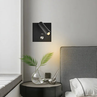 Mini Bedside Black Cylindrical Reading LED Wall Light Zawala Image - 19