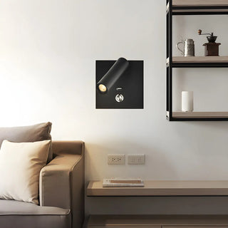 Mini Bedside Black Cylindrical Reading LED Wall Light Zawala Image - 20