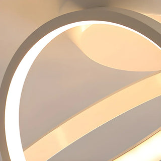ZOWALA - Mini Black Ring Semi-Flush Mount Light Image - 10