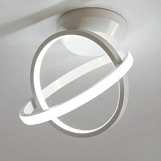 ZOWALA - Mini Black Ring Semi-Flush Mount Light Image - 3