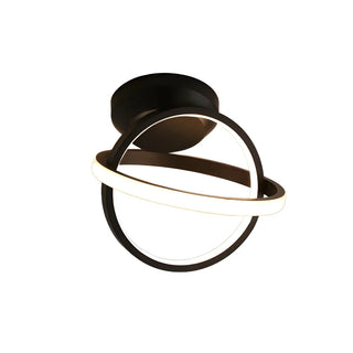 ZOWALA - Mini Black Ring Semi-Flush Mount Light Image - 7