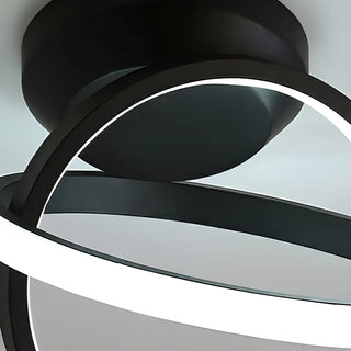 ZOWALA - Mini Black Ring Semi-Flush Mount Light Image - 8