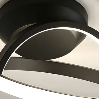 ZOWALA - Mini Black Ring Semi-Flush Mount Light Image - 9