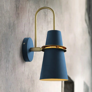 Coastal Cone Iron Restaurant Blue Mini Wall Sconce Zawala Image - 1