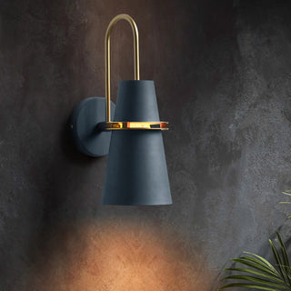 Coastal Cone Iron Restaurant Blue Mini Wall Sconce Zawala Image - 17