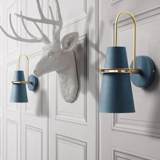 Coastal Cone Iron Restaurant Blue Mini Wall Sconce Zawala Image - 18