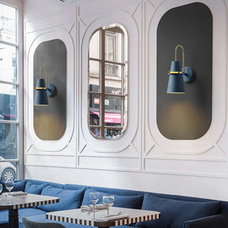 Coastal Cone Iron Restaurant Blue Mini Wall Sconce Zawala Image - 8