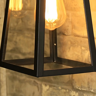 Contemporary Box Black Metal Outdoor Mini Wall Sconce Zawala Image - 9