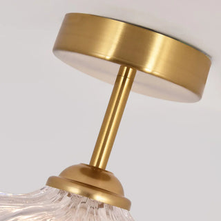 ZOWALA - Mini Clear Glass Crystal Semi-Flush Mount Light Image - 6