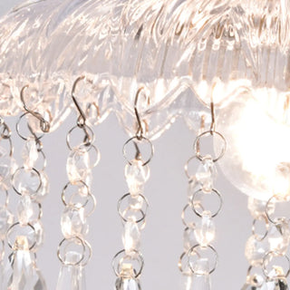ZOWALA - Mini Clear Glass Crystal Semi-Flush Mount Light Image - 9