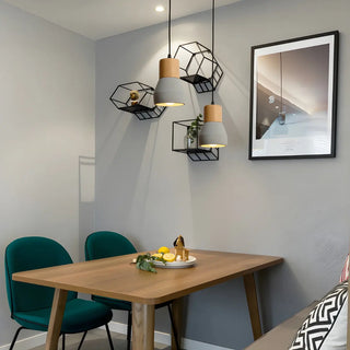 ZOWALA - Nordic Colorful Wooden Top Dining Room Pendant Light Set Image - 1
