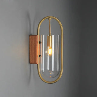 Modern Clear Glass Cylinder Metal LED Wall Sconce Zawala Image - 10