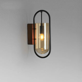 Modern Clear Glass Cylinder Metal LED Wall Sconce Zawala Image - 11