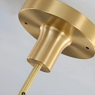 ZOWALA - Modern Bedroom Gold Clear Glass Flower Pendant Light Image - 6