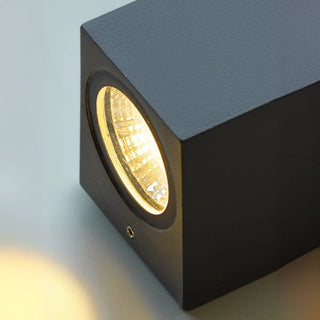 Modern Black Geometric Outdoor Mini LED Wall Light Zawala Image - 16