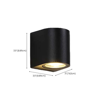 Modern Black Geometric Outdoor Mini LED Wall Light Zawala Image - 20